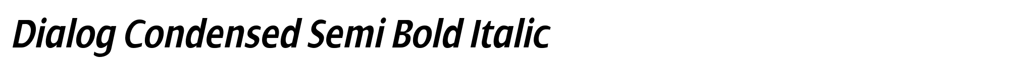 Dialog Condensed Semi Bold Italic image